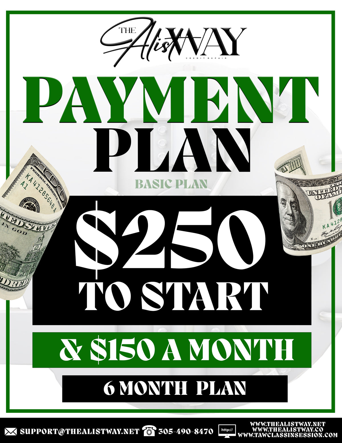 PAYMENT PLAN DEPOSIT-BASIC PLAN - $250